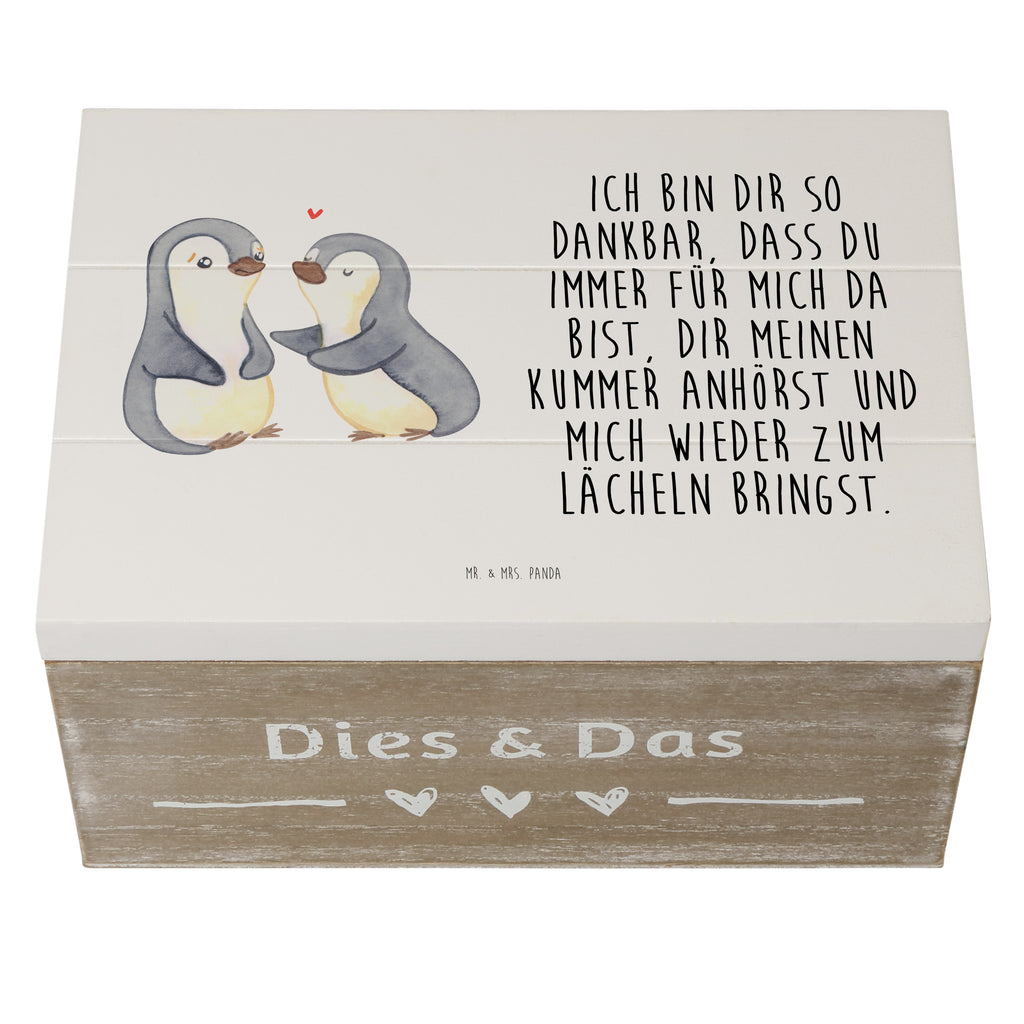 Holzkiste Pinguine trösten Holzkiste, Kiste, Schatzkiste, Truhe, Schatulle, XXL, Erinnerungsbox, Erinnerungskiste, Dekokiste, Aufbewahrungsbox, Liebe, Partner, Freund, Freundin, Ehemann, Ehefrau, Heiraten, Verlobung, Heiratsantrag, Liebesgeschenk, Jahrestag, Hocheitstag, Valentinstag, Geschenk für Frauen, Hochzeitstag, Mitbringsel, Geschenk für Freundin, Geschenk für Partner, Liebesbeweis, für Männer, für Ehemann