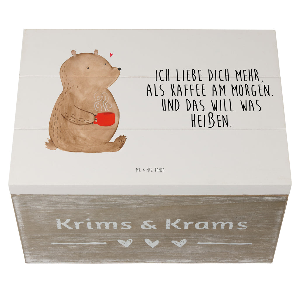 Holzkiste Bär Morgenkaffee Holzkiste, Kiste, Schatzkiste, Truhe, Schatulle, XXL, Erinnerungsbox, Erinnerungskiste, Dekokiste, Aufbewahrungsbox, Liebe, Partner, Freund, Freundin, Ehemann, Ehefrau, Heiraten, Verlobung, Heiratsantrag, Liebesgeschenk, Jahrestag, Hocheitstag, Valentinstag, Geschenk für Frauen, Hochzeitstag, Mitbringsel, Geschenk für Freundin, Geschenk für Partner, Liebesbeweis, für Männer, für Ehemann