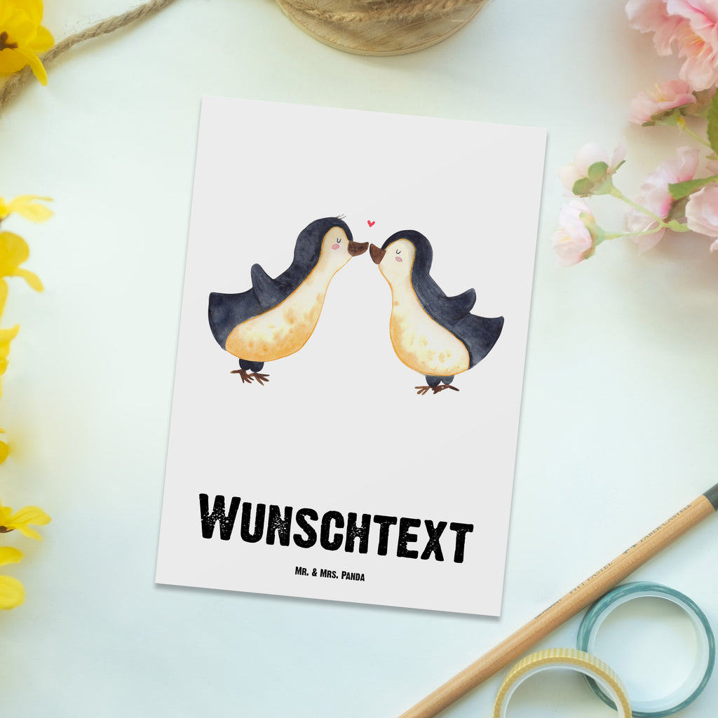 Personalisierte Postkarte Pinguine Kuss Postkarte mit Namen, Postkarte bedrucken, Postkarte mit Wunschtext, Postkarte personalisierbar, Geschenkkarte mit Namen, Grußkarte mit Namen, Karte mit Namen, Einladung mit Namen, Ansichtskarte mit Namen, Geschenkkarte mit Wunschtext, Grußkarte mit Wunschtext, Karte mit Wunschtext, Einladung mit Wunschtext, Ansichtskarte mit Wunschtext, Liebe, Partner, Freund, Freundin, Ehemann, Ehefrau, Heiraten, Verlobung, Heiratsantrag, Liebesgeschenk, Jahrestag, Hocheitstag, Valentinstag, Geschenk für Frauen, Hochzeitstag, Mitbringsel, Geschenk für Freundin, Geschenk für Partner, Liebesbeweis, für Männer, für Ehemann