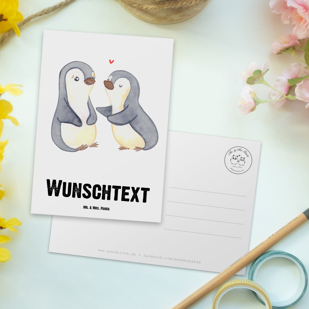 Personalisierte Postkarte Pinguine trösten Postkarte mit Namen, Postkarte bedrucken, Postkarte mit Wunschtext, Postkarte personalisierbar, Geschenkkarte mit Namen, Grußkarte mit Namen, Karte mit Namen, Einladung mit Namen, Ansichtskarte mit Namen, Geschenkkarte mit Wunschtext, Grußkarte mit Wunschtext, Karte mit Wunschtext, Einladung mit Wunschtext, Ansichtskarte mit Wunschtext, Liebe, Partner, Freund, Freundin, Ehemann, Ehefrau, Heiraten, Verlobung, Heiratsantrag, Liebesgeschenk, Jahrestag, Hocheitstag, Valentinstag, Geschenk für Frauen, Hochzeitstag, Mitbringsel, Geschenk für Freundin, Geschenk für Partner, Liebesbeweis, für Männer, für Ehemann