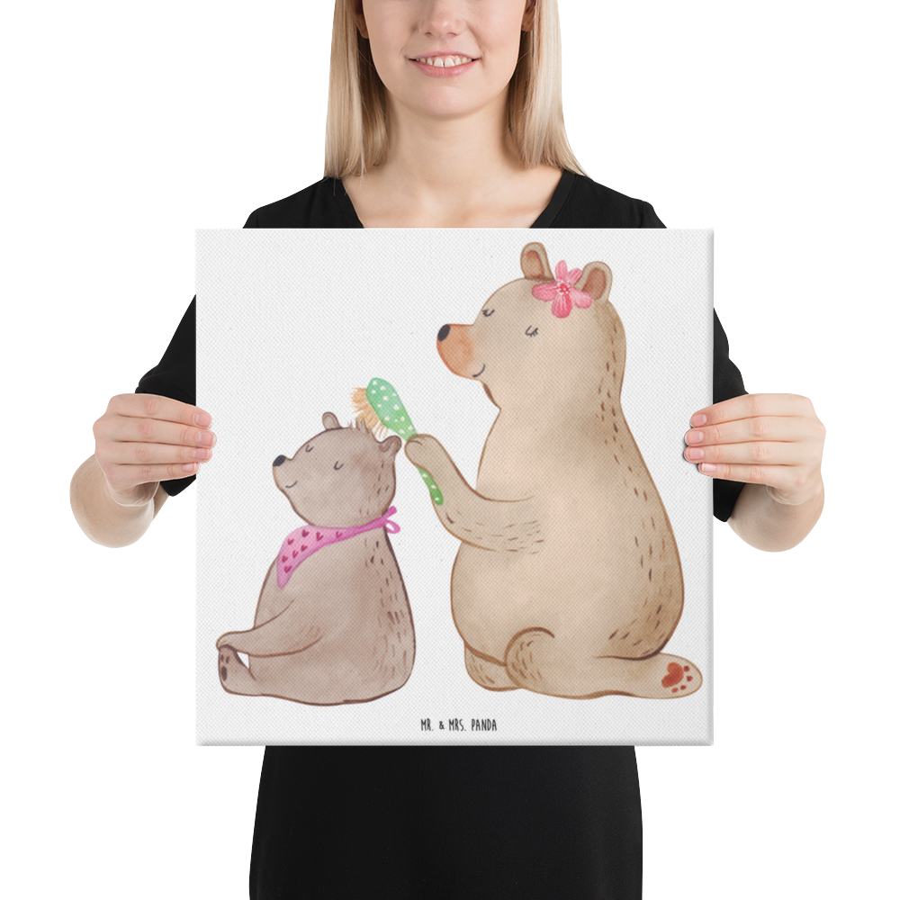 Leinwand Bild Bär mit Kind Leinwand, Bild, Kunstdruck, Wanddeko, Dekoration, Familie, Vatertag, Muttertag, Bruder, Schwester, Mama, Papa, Oma, Opa, Geschenk, Mutti, Mutter