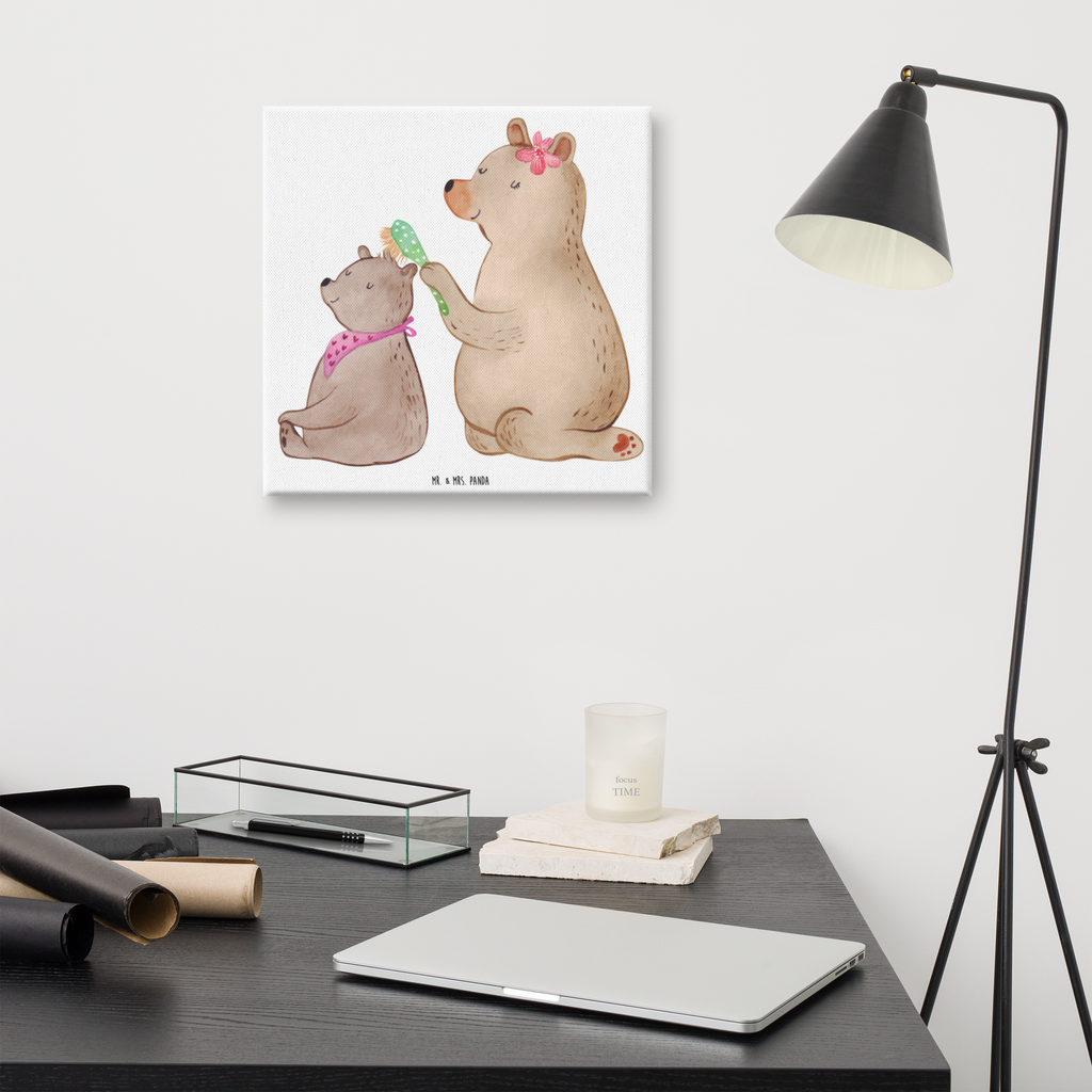 Leinwand Bild Bär mit Kind Leinwand, Bild, Kunstdruck, Wanddeko, Dekoration, Familie, Vatertag, Muttertag, Bruder, Schwester, Mama, Papa, Oma, Opa, Geschenk, Mutti, Mutter