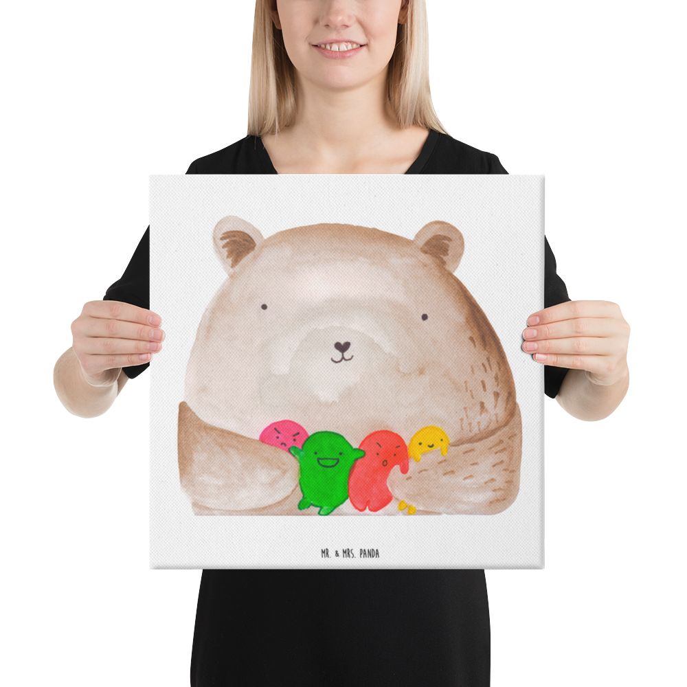 Leinwand Bild Bär Gefühl Leinwand, Bild, Kunstdruck, Wanddeko, Dekoration, Bär, Teddy, Teddybär, Wahnsinn, Verrückt, Durchgedreht