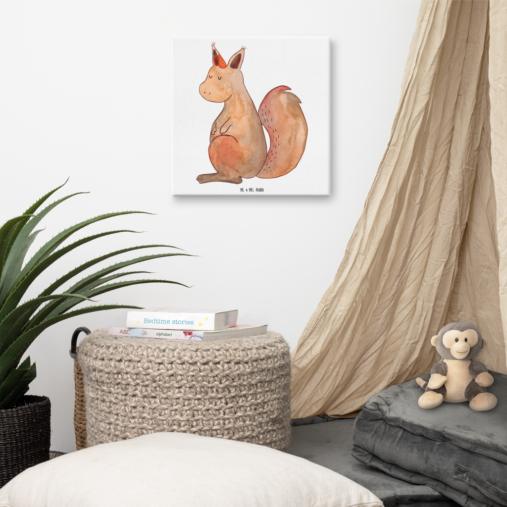 Leinwand Bild Einhörnchen Glaube Leinwand, Bild, Kunstdruck, Wanddeko, Dekoration, Einhorn, Einhörner, Einhorn Deko, Pegasus, Unicorn, Einhörnchen, Eichhörnchen, Eichhorn