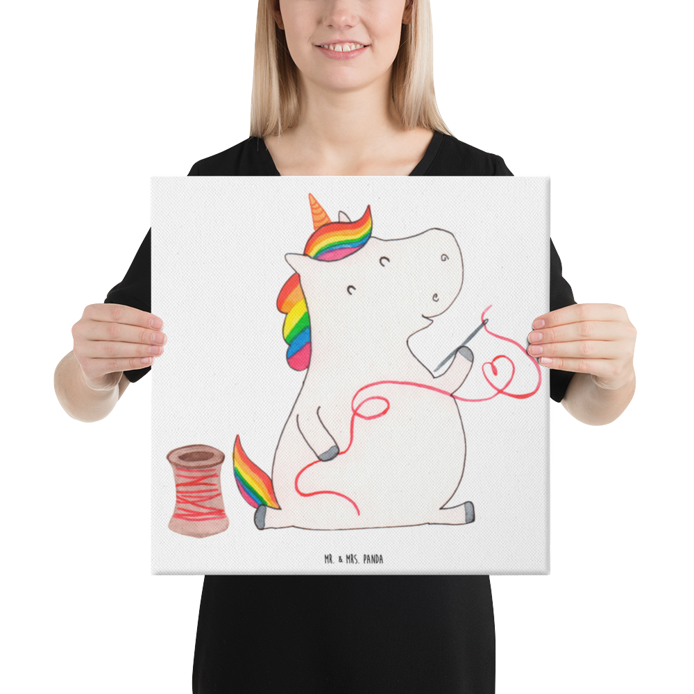 Leinwand Bild Einhorn Näherin Leinwand, Bild, Kunstdruck, Wanddeko, Dekoration, Einhorn, Einhörner, Einhorn Deko, Pegasus, Unicorn, Näherin, nähen, Mädchen, Freundin, Häkeln, Stricken, basteln, Nähzimmer