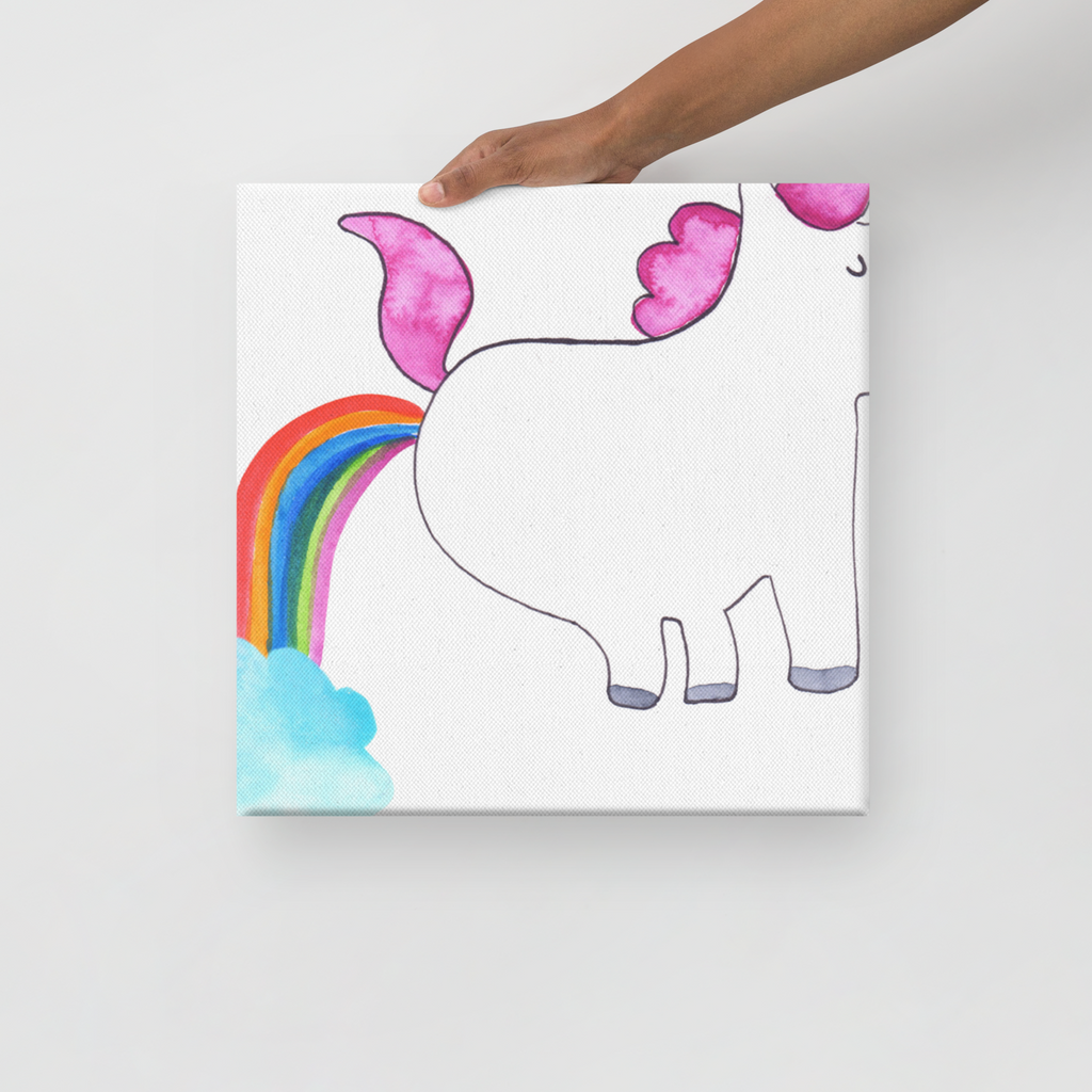 Leinwand Bild Einhorn Pupsend Leinwand, Bild, Kunstdruck, Wanddeko, Dekoration, Einhorn, Einhörner, Einhorn Deko, Pegasus, Unicorn, Pups, Regenbogen, Glitzer, Einhornpower, Erwachsenwerden, Spaß, lustig, Freundin
