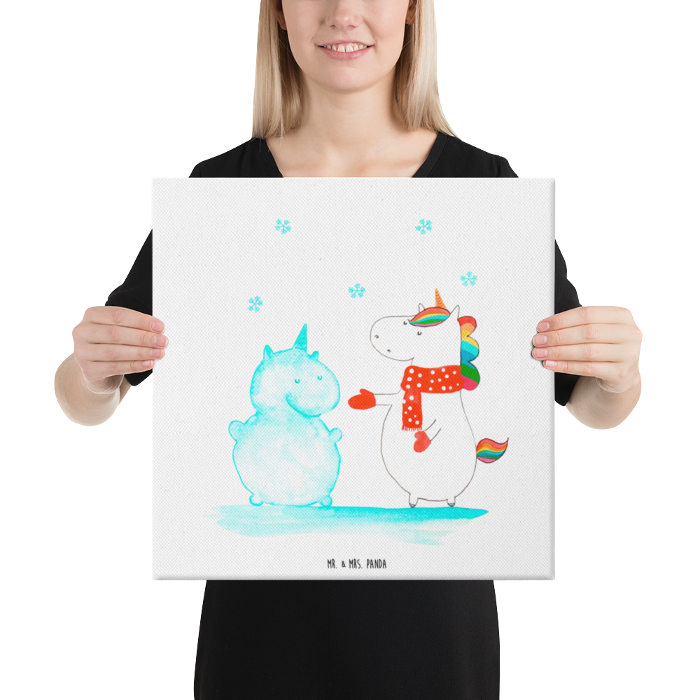 Leinwand Bild Einhorn Schneemann Leinwand, Bild, Kunstdruck, Wanddeko, Dekoration, Einhorn, Einhörner, Einhorn Deko, Pegasus, Unicorn, Schneemann, Winter, Schnee, Kuchen, Weihnachten, kalt, Mütze, Handschuhe, X-Mas