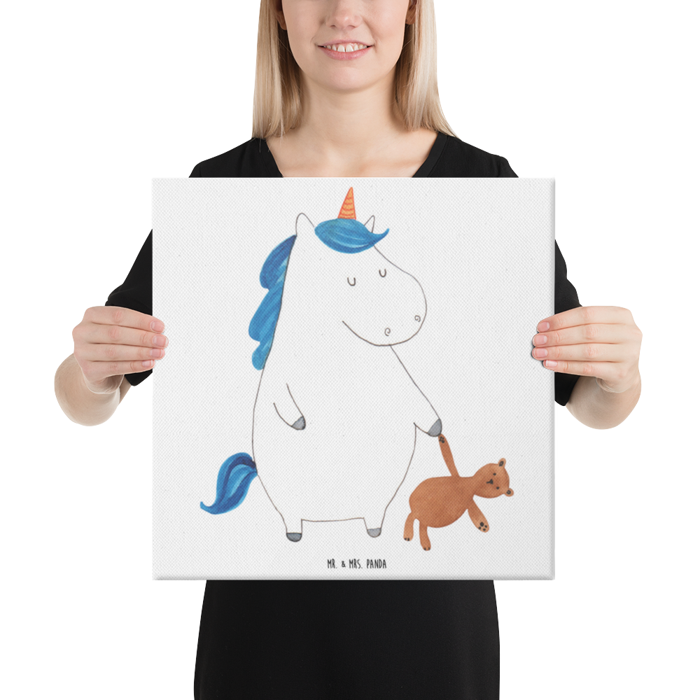 Leinwand Bild Einhorn Teddy Leinwand, Bild, Kunstdruck, Wanddeko, Dekoration, Einhorn, Einhörner, Einhorn Deko, Pegasus, Unicorn, schlafen, gute Nacht, Single, Bett, Träumen, Freundin, Singleleben