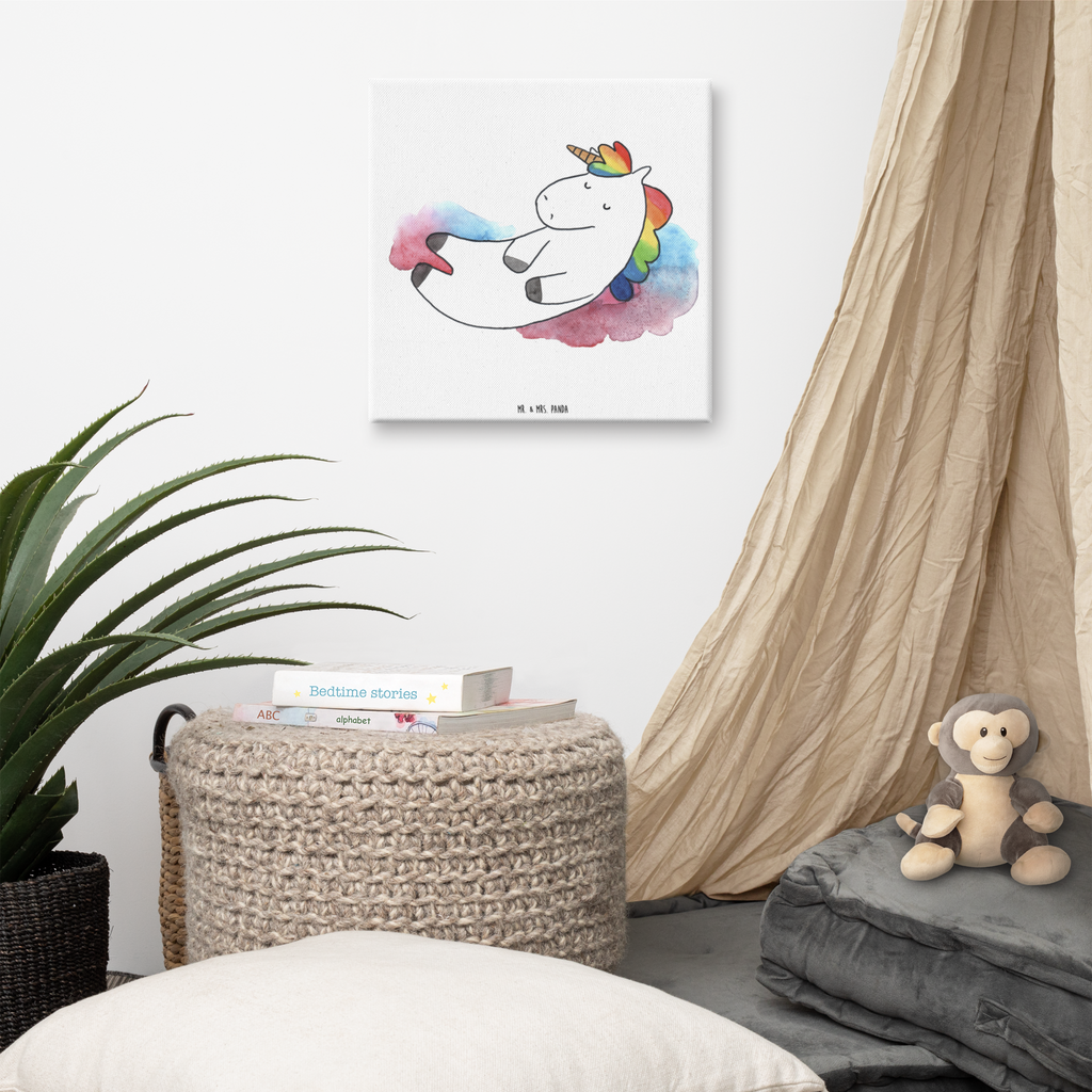 Leinwand Bild Einhorn Wolke 7 Leinwand, Bild, Kunstdruck, Wanddeko, Dekoration, Einhorn, Einhörner, Einhorn Deko, Pegasus, Unicorn, verliebt, Menschen, witzig, lustig, Geschenk, Glaube, Realität, Lächeln