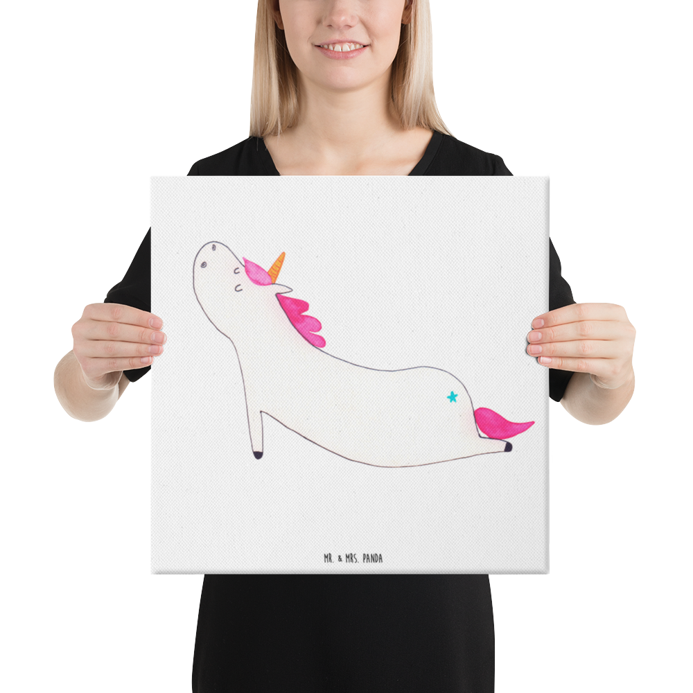 Leinwand Bild Einhorn Yoga Leinwand, Bild, Kunstdruck, Wanddeko, Dekoration, Einhorn, Einhörner, Einhorn Deko, Pegasus, Unicorn, Yoga, Namaste, Achtsamkeit, Entspannung, Joga, Yogamatte, Sport, lustig, witzig, süß