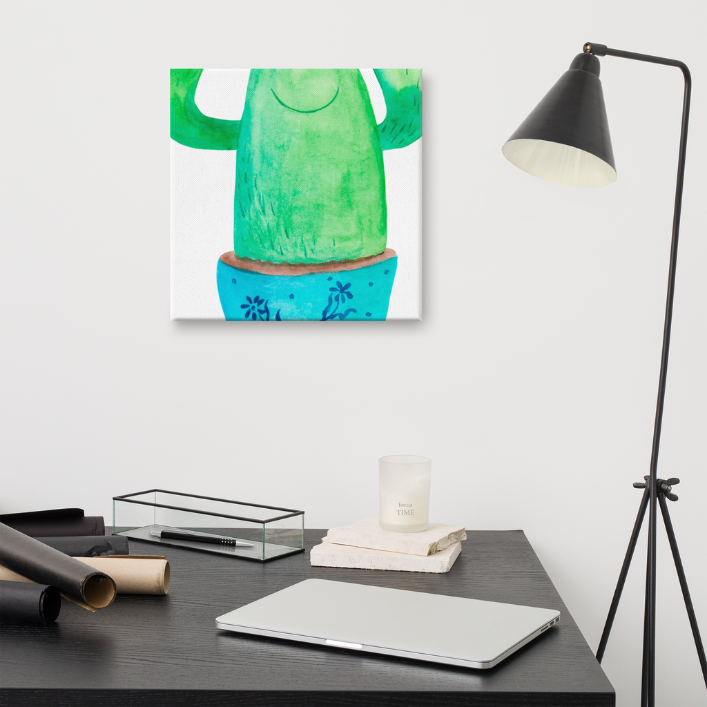 Leinwand Bild Kaktus Happy Kaktus, Kakteen, Motivation, Spruch, lustig, Kindersicherung, Neustart,Büro, Büroalltag,Kollege, Kollegin, Freundin, Mutter, Familie, Ausbildung Leinwand, Bild, Kunstdruck, Wanddeko, Dekoration  Kaktus, Kakteen, Kakteensammlung