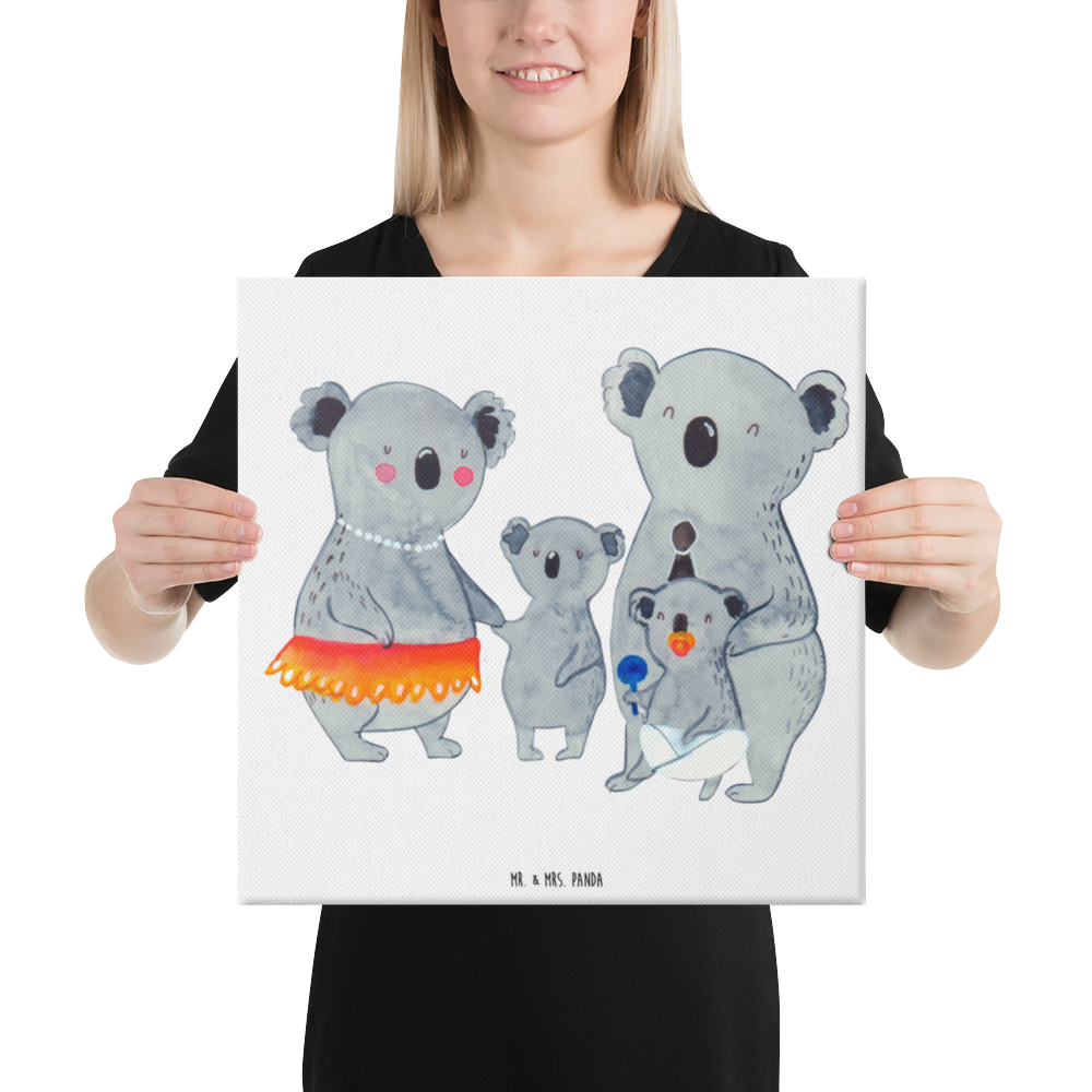 Leinwand Bild Koala Familie Leinwand, Bild, Kunstdruck, Wanddeko, Dekoration, Familie, Vatertag, Muttertag, Bruder, Schwester, Mama, Papa, Oma, Opa, Koala, Koalas, Family, Kinder, Geschwister, Familienleben