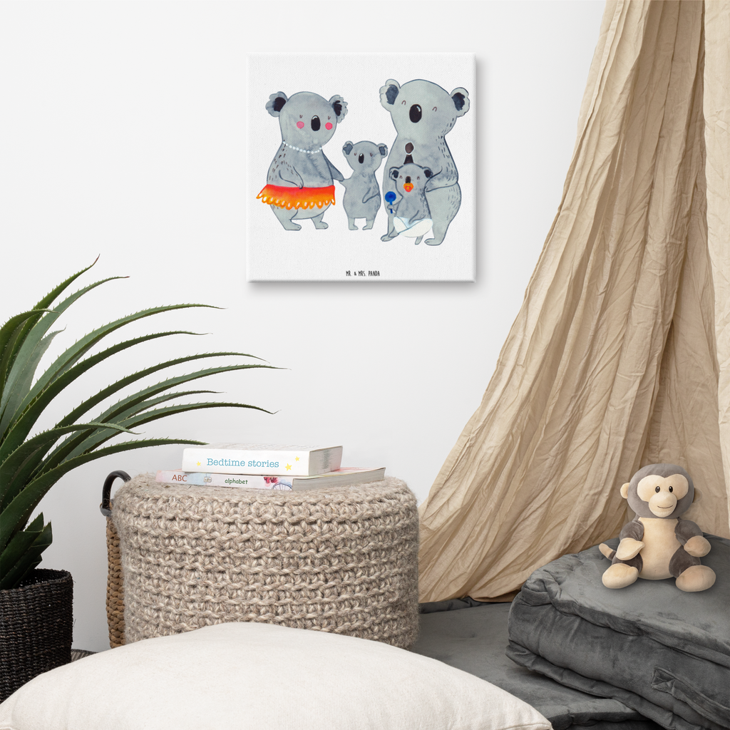 Leinwand Bild Koala Familie Leinwand, Bild, Kunstdruck, Wanddeko, Dekoration, Familie, Vatertag, Muttertag, Bruder, Schwester, Mama, Papa, Oma, Opa, Koala, Koalas, Family, Kinder, Geschwister, Familienleben