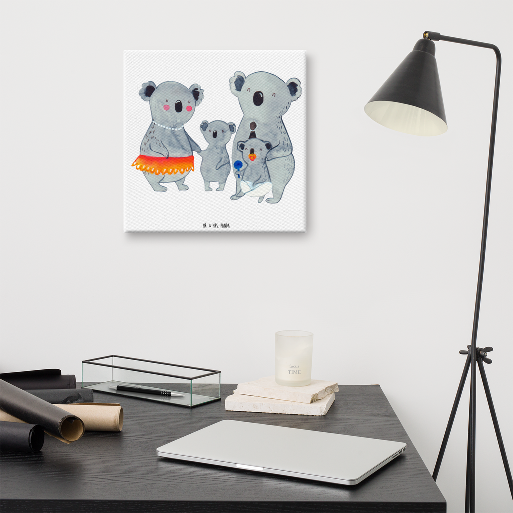 Leinwand Bild Koala Familie Leinwand, Bild, Kunstdruck, Wanddeko, Dekoration, Familie, Vatertag, Muttertag, Bruder, Schwester, Mama, Papa, Oma, Opa, Koala, Koalas, Family, Kinder, Geschwister, Familienleben