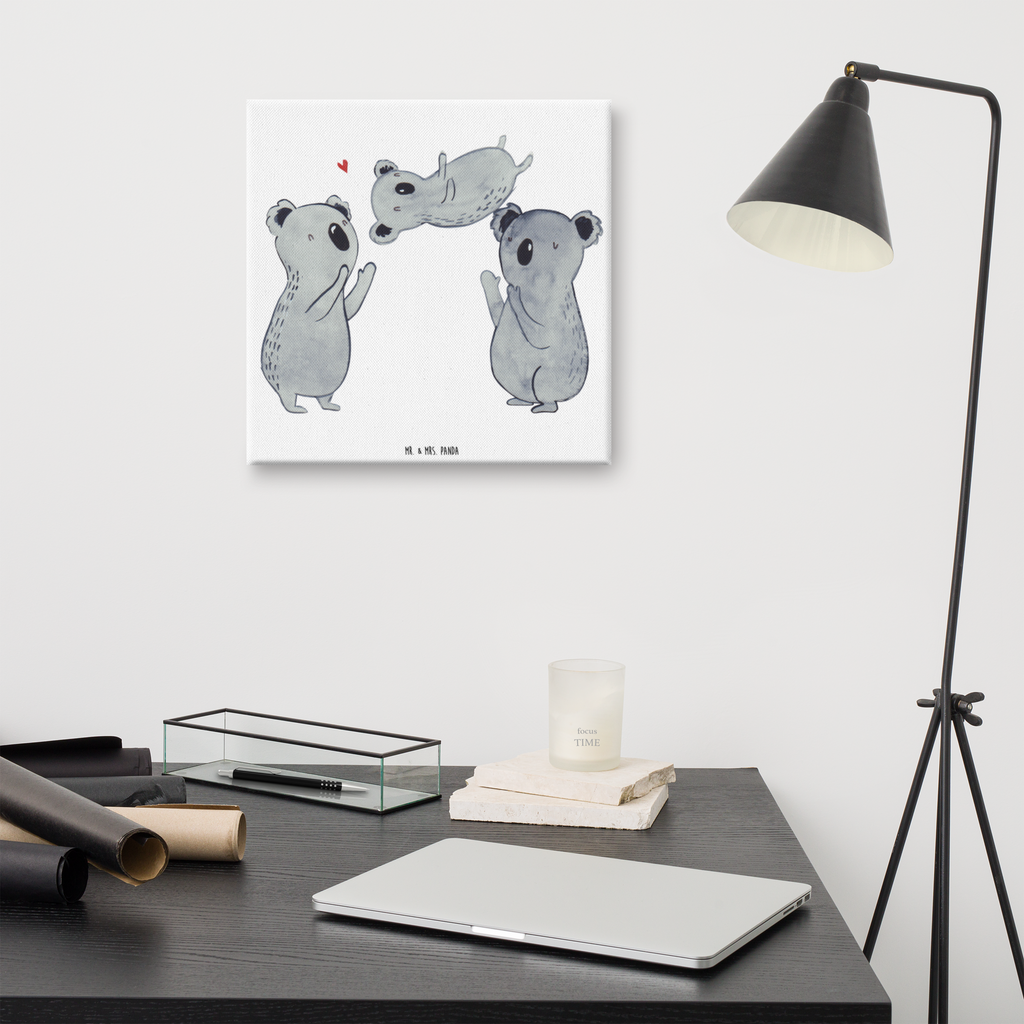 Leinwand Bild Koala Feiern Sich Leinwand, Bild, Kunstdruck, Wanddeko, Dekoration, Geburtstag, Geburtstagsgeschenk, Geschenk, Koala, Familie, Kind, Eltern, Herz, Liebe