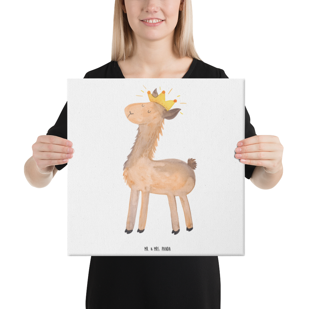 Leinwand Bild Lama König Leinwand, Bild, Kunstdruck, Wanddeko, Dekoration, Lama, Alpaka, Lamas, König, Königin, Freundin, Mama, Papa, Büro Kollege, Kollegin, Chef, Vorgesetzter, Abi, Abitur