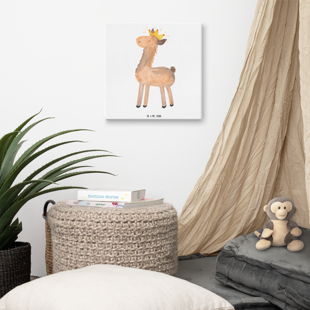 Leinwand Bild Lama König Leinwand, Bild, Kunstdruck, Wanddeko, Dekoration, Lama, Alpaka, Lamas, König, Königin, Freundin, Mama, Papa, Büro Kollege, Kollegin, Chef, Vorgesetzter, Abi, Abitur