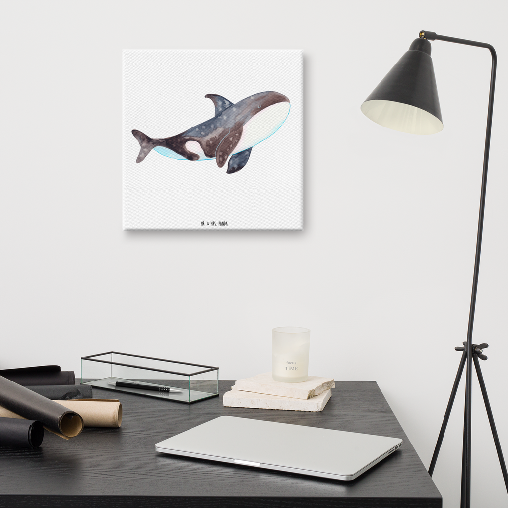 Leinwand Bild Orca Leinwand, Bild, Kunstdruck, Wanddeko, Dekoration, Meerestiere, Meer, Urlaub, Orca, Orcas, Killerwal, Wal, Möglichkeiten, Büro, Arbeit, Motivation, Selbstliebe, Neustart, Startup