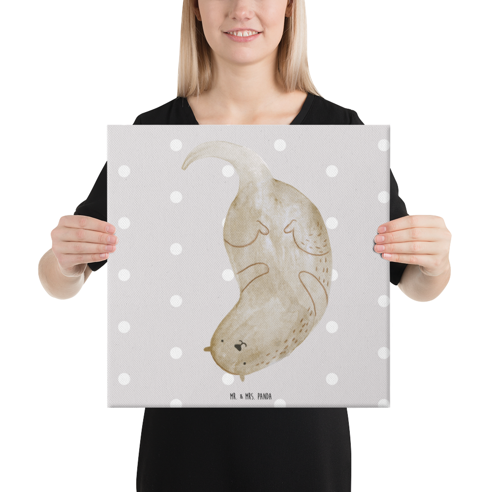 Leinwand Bild Otter kopfüber Leinwand, Bild, Kunstdruck, Wanddeko, Dekoration, Otter, Fischotter, Seeotter, Otter Seeotter See Otter