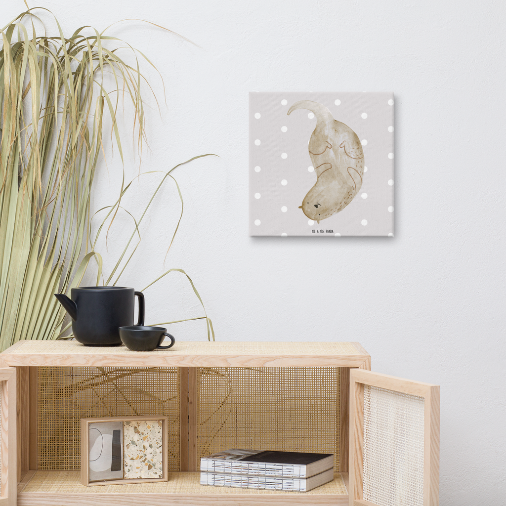 Leinwand Bild Otter kopfüber Leinwand, Bild, Kunstdruck, Wanddeko, Dekoration, Otter, Fischotter, Seeotter, Otter Seeotter See Otter