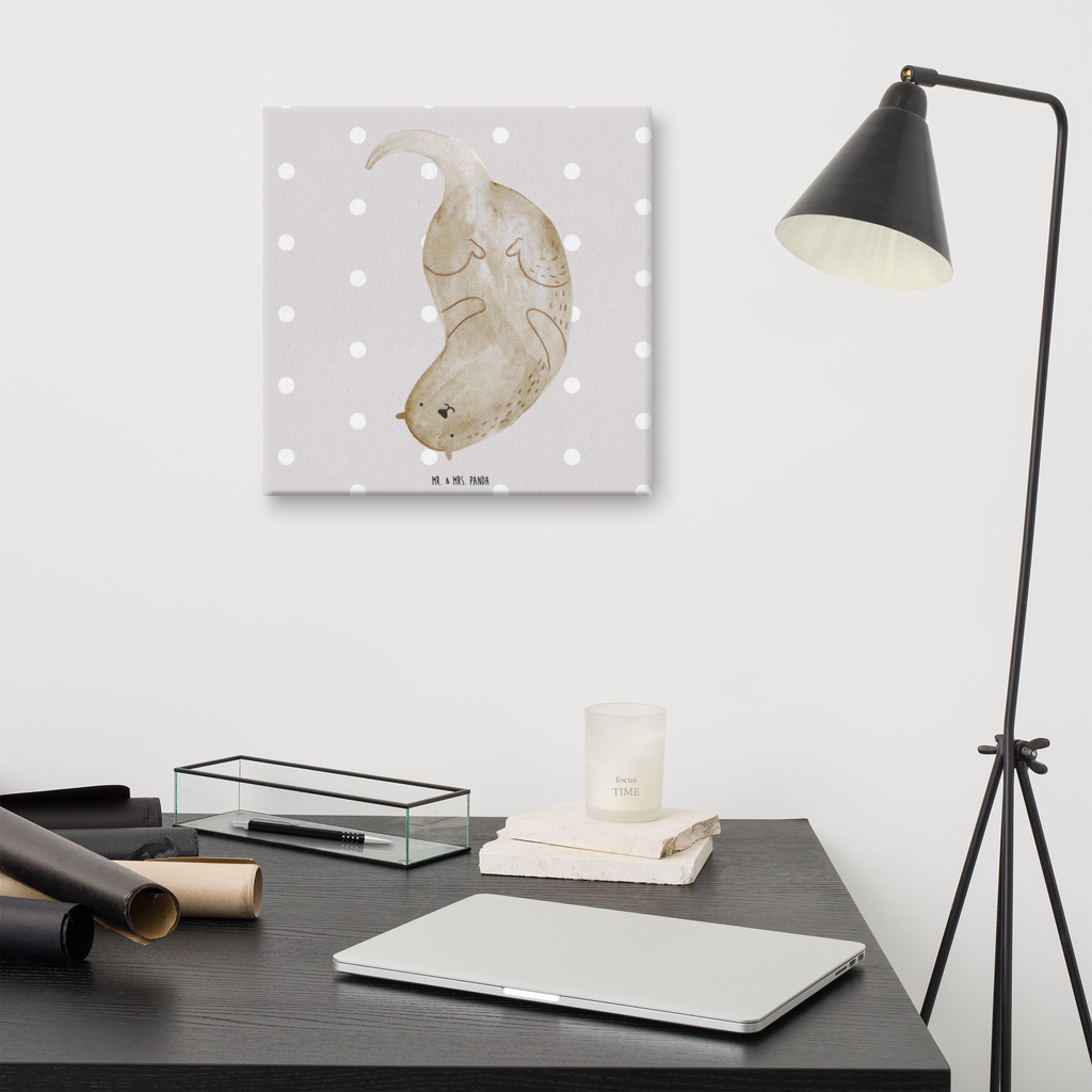 Leinwand Bild Otter kopfüber Leinwand, Bild, Kunstdruck, Wanddeko, Dekoration, Otter, Fischotter, Seeotter, Otter Seeotter See Otter