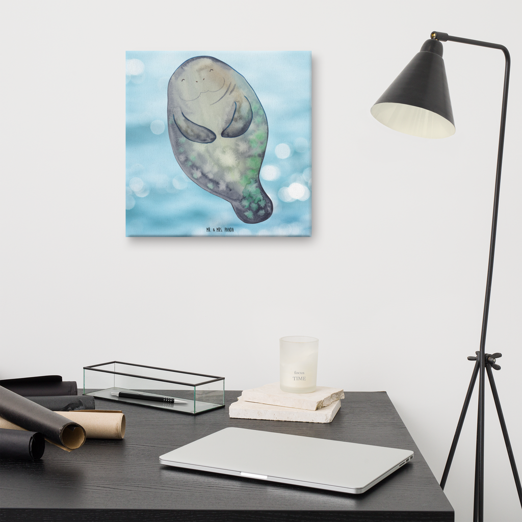 Leinwand Bild Seekuh happy Leinwand, Bild, Kunstdruck, Wanddeko, Dekoration, Meerestiere, Meer, Urlaub, Seekuh, Seekühe, Selbstliebe, Respekt, Neuanfang, Neustart, Achtsamkeit, Zufrieden, Liebeskummer, Freundin