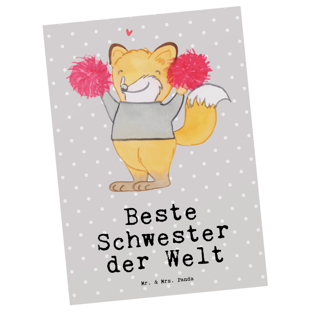 Postkarte Fuchs Beste Schwester der Welt Geschenkkarte, Grußkarte, Karte, Einladung, Ansichtskarte, Geburtstagskarte, Einladungskarte, Dankeskarte, für, Dankeschön, Geschenk, Schenken, Geburtstag, Geburtstagsgeschenk, Geschenkidee, Danke, Bedanken, Mitbringsel, Freude machen, Geschenktipp, Schwester, Geschwister, Schwesterherz, Sister, Familie, Kleinigkeit, Beste, Tochter