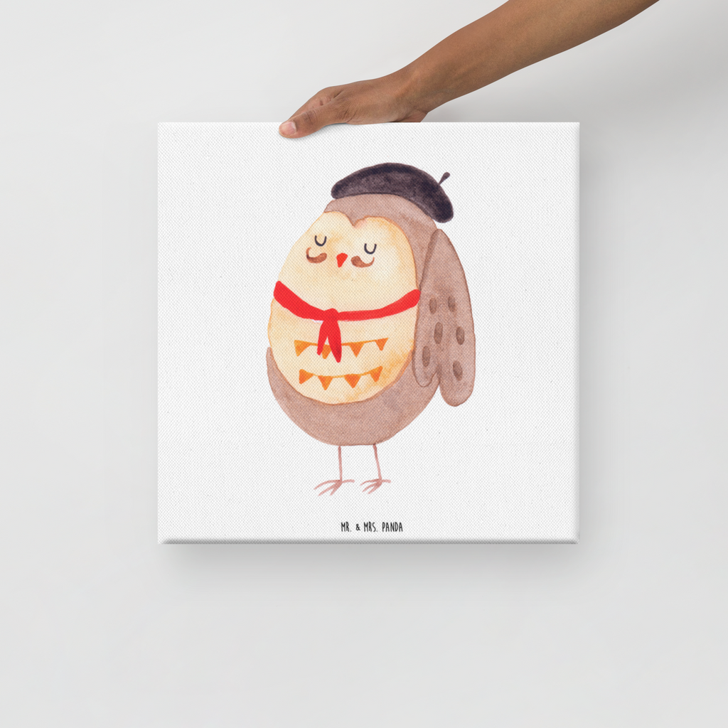 Leinwand Bild Eule Französisch Leinwand, Bild, Kunstdruck, Wanddeko, Dekoration, Eule, Eulen, Eule Deko, Owl, hibou, La vie est belle, das Leben ist schön, Spruch schön, Spruch Französisch, Frankreich