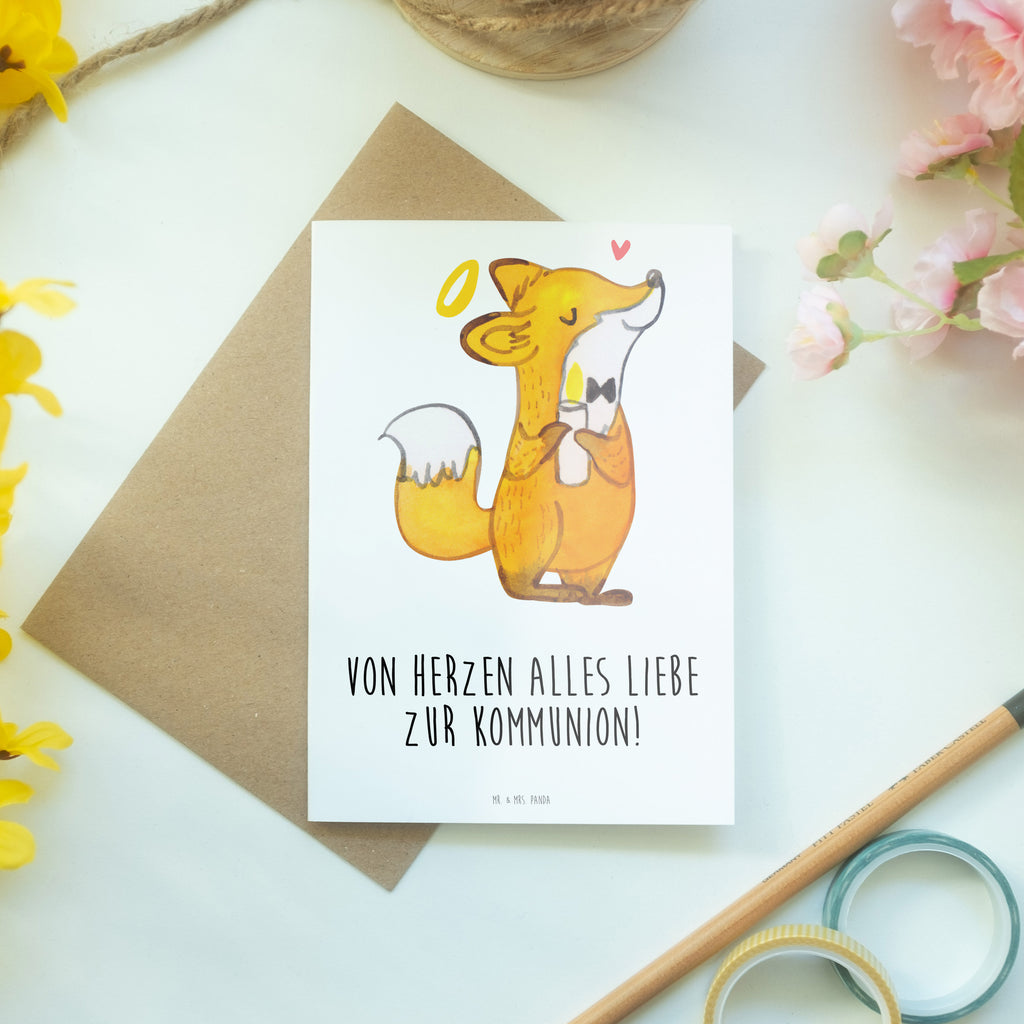 Grußkarte Fuchs Kommunion Klappkarte, Einladungskarte, Glückwunschkarte, Hochzeitskarte, Geburtstagskarte, Karte, Konfirmation, Kommunion, Jugendweihe, Konfirmation Geschenk, Kommunion Geschenk, Kommunion Dankeschön, Glauben, Liebe, Gott, Gläubig