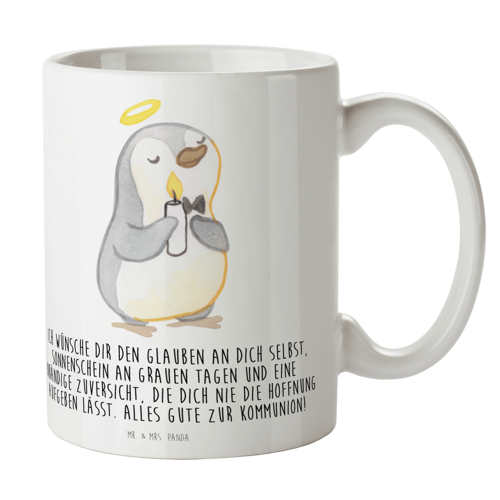Tasse Pinguin Kommunion Becher, Kaffeetasse, Kaffeebecher, Tee, Frühstück, Büro, Konfirmation, Kommunion, Jugendweihe, Konfirmation Geschenk, Kommunion Geschenk, Kommunion Dankeschön, Glauben, Sonnenschein