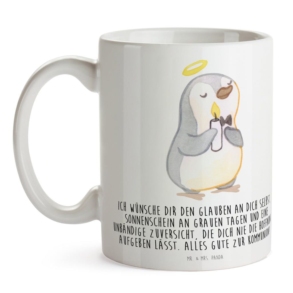 Tasse Pinguin Kommunion Becher, Kaffeetasse, Kaffeebecher, Tee, Frühstück, Büro, Konfirmation, Kommunion, Jugendweihe, Konfirmation Geschenk, Kommunion Geschenk, Kommunion Dankeschön, Glauben, Sonnenschein