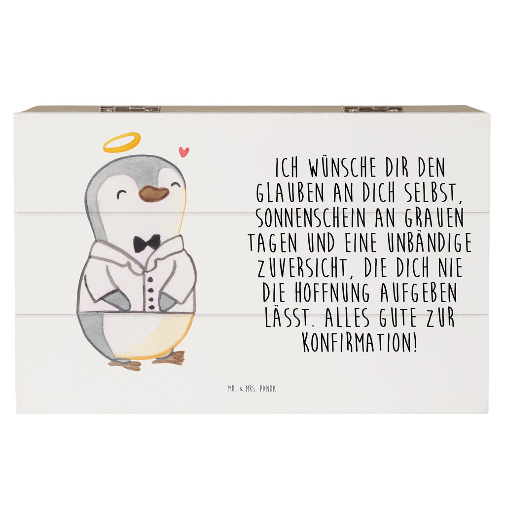 Holzkiste Pinguin Konfirmation Hemd Konfirmation, Konfirmation Geschenk, Sonnenschein, Zuversicht, Vertrauen, Hoffnung Holzkiste, Kiste, Schatzkiste, Truhe, Schatulle, XXL,  Erinnerungsbox, Erinnerungskiste, Dekokiste, Aufbewahrungsbox  Konfirmation, Kommunion, Jugendweihe, Konfirmation Geschenk