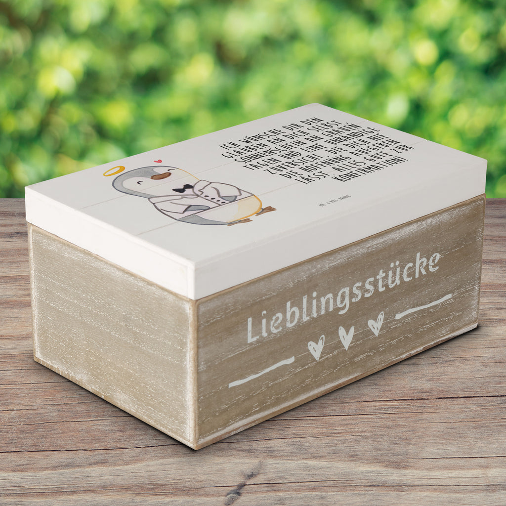 Holzkiste Pinguin Konfirmation Hemd Konfirmation, Konfirmation Geschenk, Sonnenschein, Zuversicht, Vertrauen, Hoffnung Holzkiste, Kiste, Schatzkiste, Truhe, Schatulle, XXL,  Erinnerungsbox, Erinnerungskiste, Dekokiste, Aufbewahrungsbox  Konfirmation, Kommunion, Jugendweihe, Konfirmation Geschenk