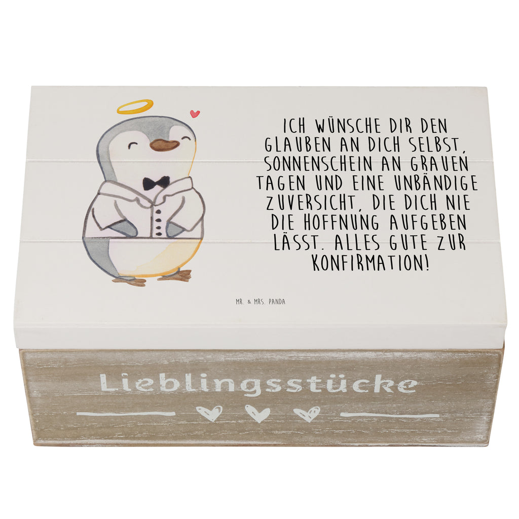 Holzkiste Pinguin Konfirmation Hemd Konfirmation, Konfirmation Geschenk, Sonnenschein, Zuversicht, Vertrauen, Hoffnung Holzkiste, Kiste, Schatzkiste, Truhe, Schatulle, XXL,  Erinnerungsbox, Erinnerungskiste, Dekokiste, Aufbewahrungsbox  Konfirmation, Kommunion, Jugendweihe, Konfirmation Geschenk