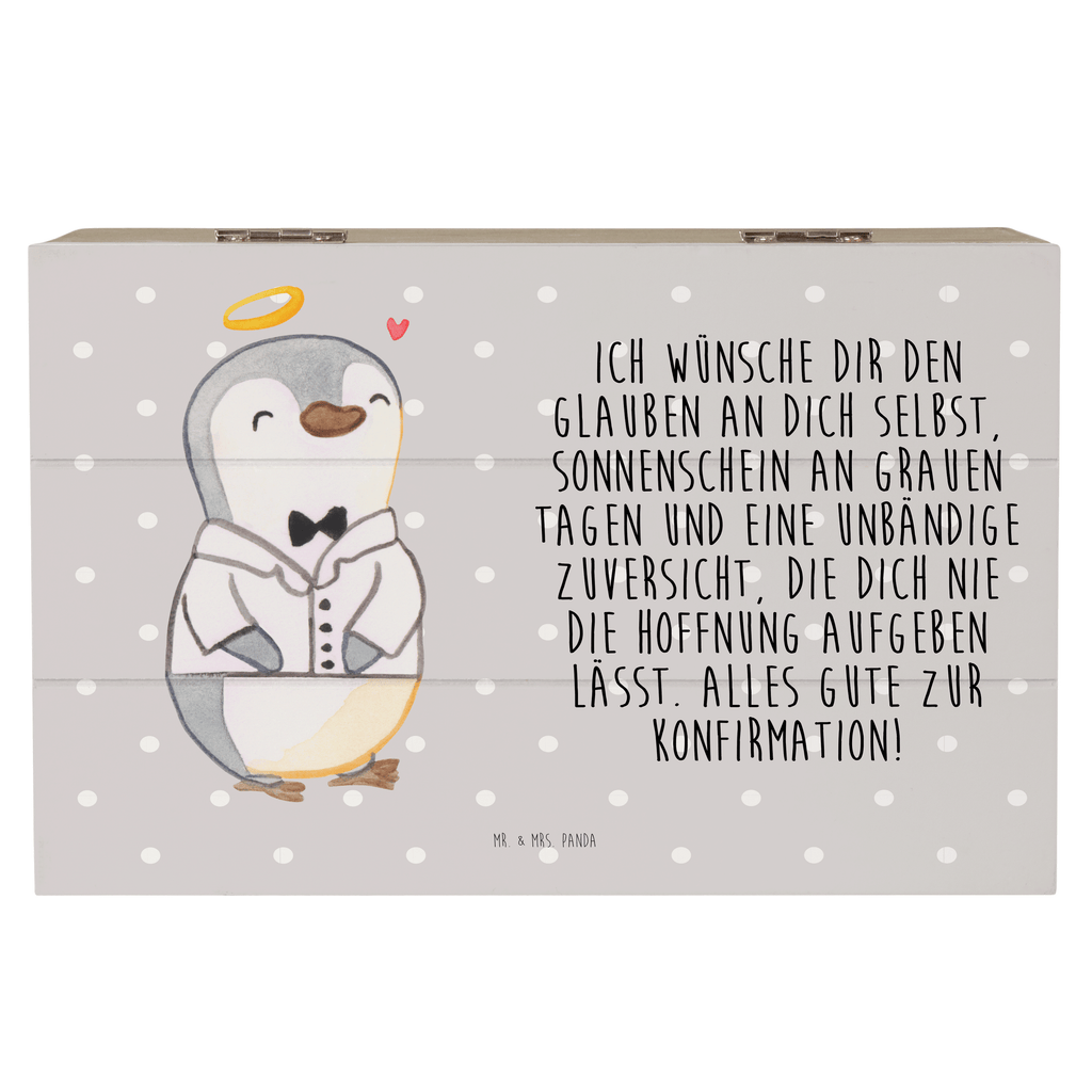 Holzkiste Pinguin Konfirmation Hemd Konfirmation, Konfirmation Geschenk, Sonnenschein, Zuversicht, Vertrauen, Hoffnung Holzkiste, Kiste, Schatzkiste, Truhe, Schatulle, XXL,  Erinnerungsbox, Erinnerungskiste, Dekokiste, Aufbewahrungsbox  Konfirmation, Kommunion, Jugendweihe, Konfirmation Geschenk