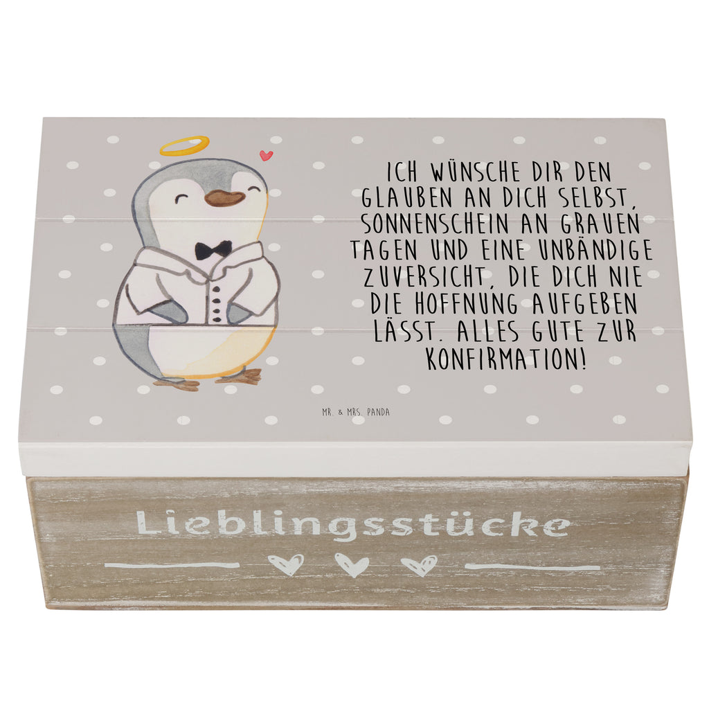 Holzkiste Pinguin Konfirmation Hemd Konfirmation, Konfirmation Geschenk, Sonnenschein, Zuversicht, Vertrauen, Hoffnung Holzkiste, Kiste, Schatzkiste, Truhe, Schatulle, XXL,  Erinnerungsbox, Erinnerungskiste, Dekokiste, Aufbewahrungsbox  Konfirmation, Kommunion, Jugendweihe, Konfirmation Geschenk