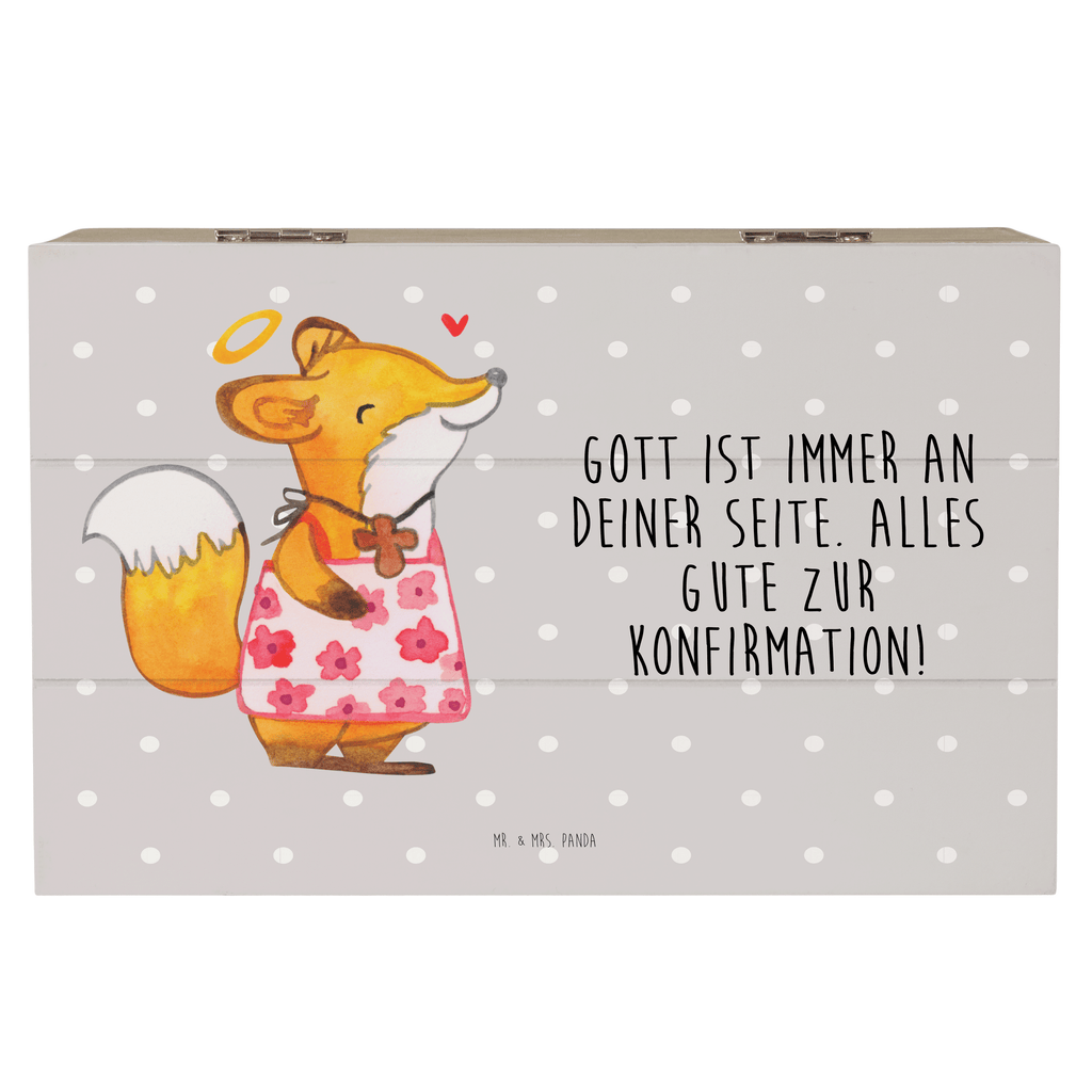 Holzkiste Fuchs Konfirmation Mädchen Holzkiste, Kiste, Schatzkiste, Truhe, Schatulle, XXL, Erinnerungsbox, Erinnerungskiste, Dekokiste, Aufbewahrungsbox, Konfirmation, Kommunion, Jugendweihe, Konfirmation Geschenk, Gott, Gläubig, Alles Gute