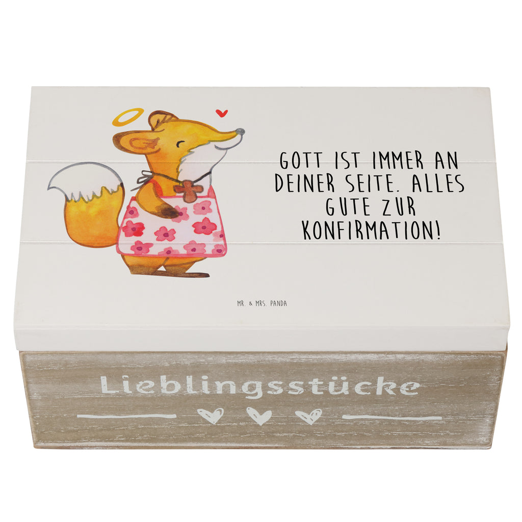 Holzkiste Fuchs Konfirmation Mädchen Holzkiste, Kiste, Schatzkiste, Truhe, Schatulle, XXL, Erinnerungsbox, Erinnerungskiste, Dekokiste, Aufbewahrungsbox, Konfirmation, Kommunion, Jugendweihe, Konfirmation Geschenk, Gott, Gläubig, Alles Gute