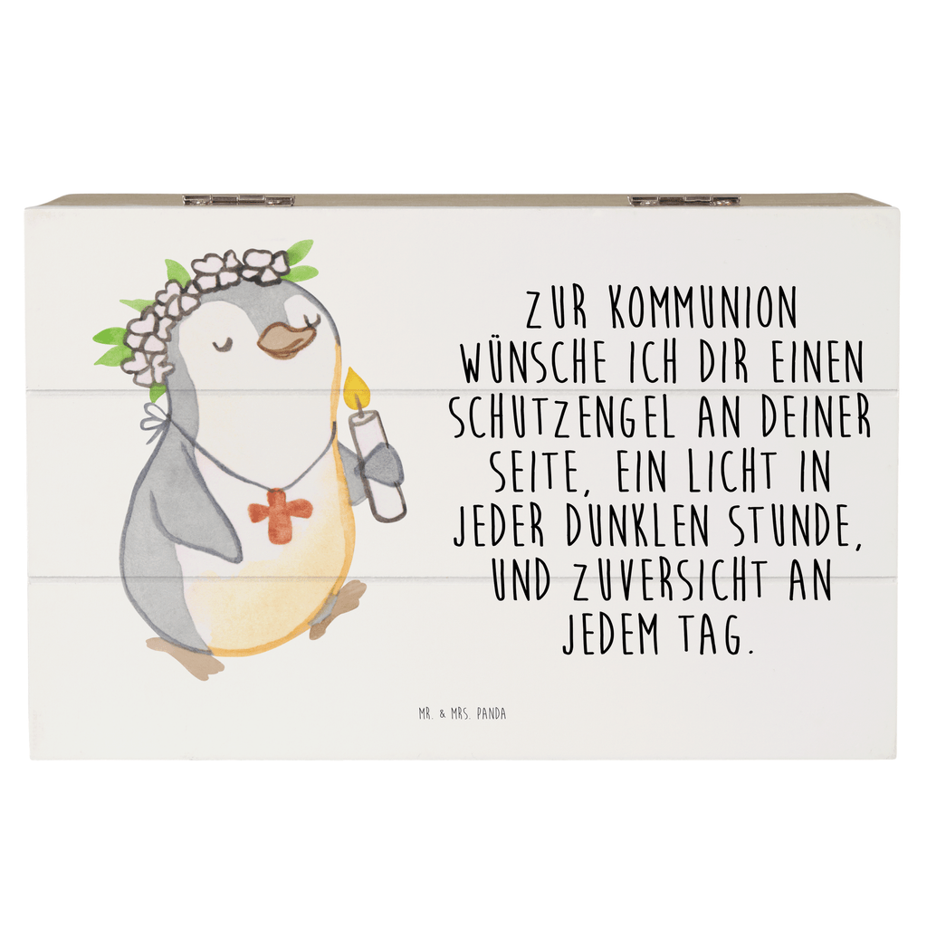 Holzkiste Pinguin Kommunion Mädchen Konfirmation, Konfirmation Geschenk, Gott, Gläubig, Alles Gute Holzkiste, Kiste, Schatzkiste, Truhe, Schatulle, XXL,  Erinnerungsbox, Erinnerungskiste, Dekokiste, Aufbewahrungsbox  Konfirmation, Kommunion, Jugendweihe, Konfirmation Geschenk