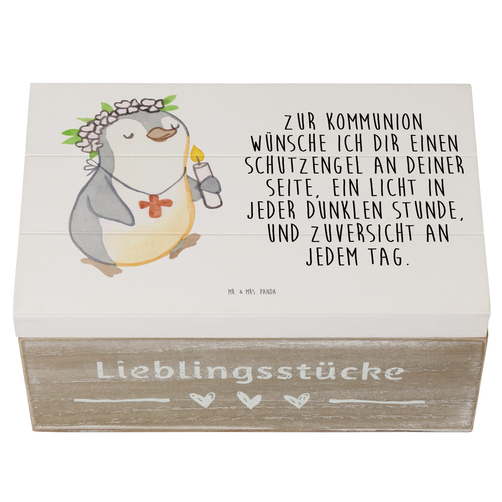 Holzkiste Pinguin Kommunion Mädchen Konfirmation, Konfirmation Geschenk, Gott, Gläubig, Alles Gute Holzkiste, Kiste, Schatzkiste, Truhe, Schatulle, XXL,  Erinnerungsbox, Erinnerungskiste, Dekokiste, Aufbewahrungsbox  Konfirmation, Kommunion, Jugendweihe, Konfirmation Geschenk