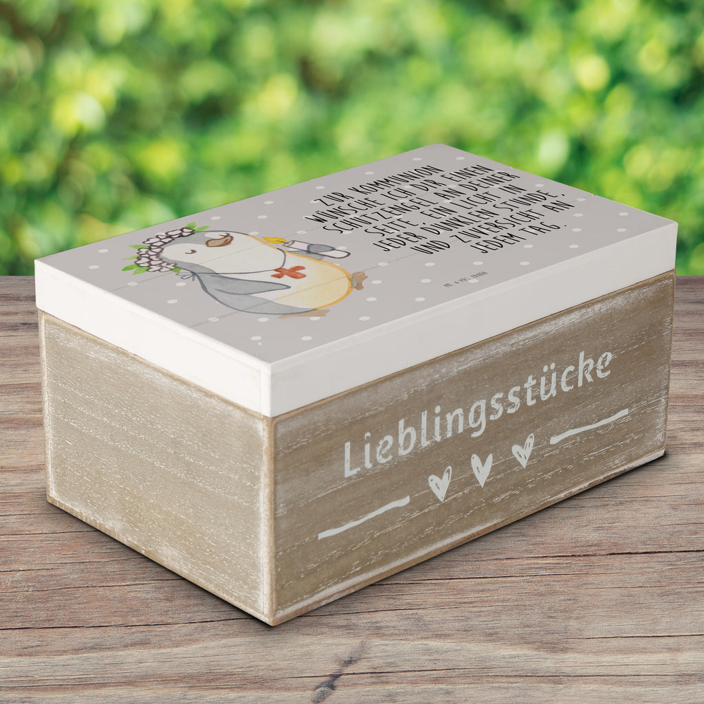 Holzkiste Pinguin Kommunion Mädchen Konfirmation, Konfirmation Geschenk, Gott, Gläubig, Alles Gute Holzkiste, Kiste, Schatzkiste, Truhe, Schatulle, XXL,  Erinnerungsbox, Erinnerungskiste, Dekokiste, Aufbewahrungsbox  Konfirmation, Kommunion, Jugendweihe, Konfirmation Geschenk