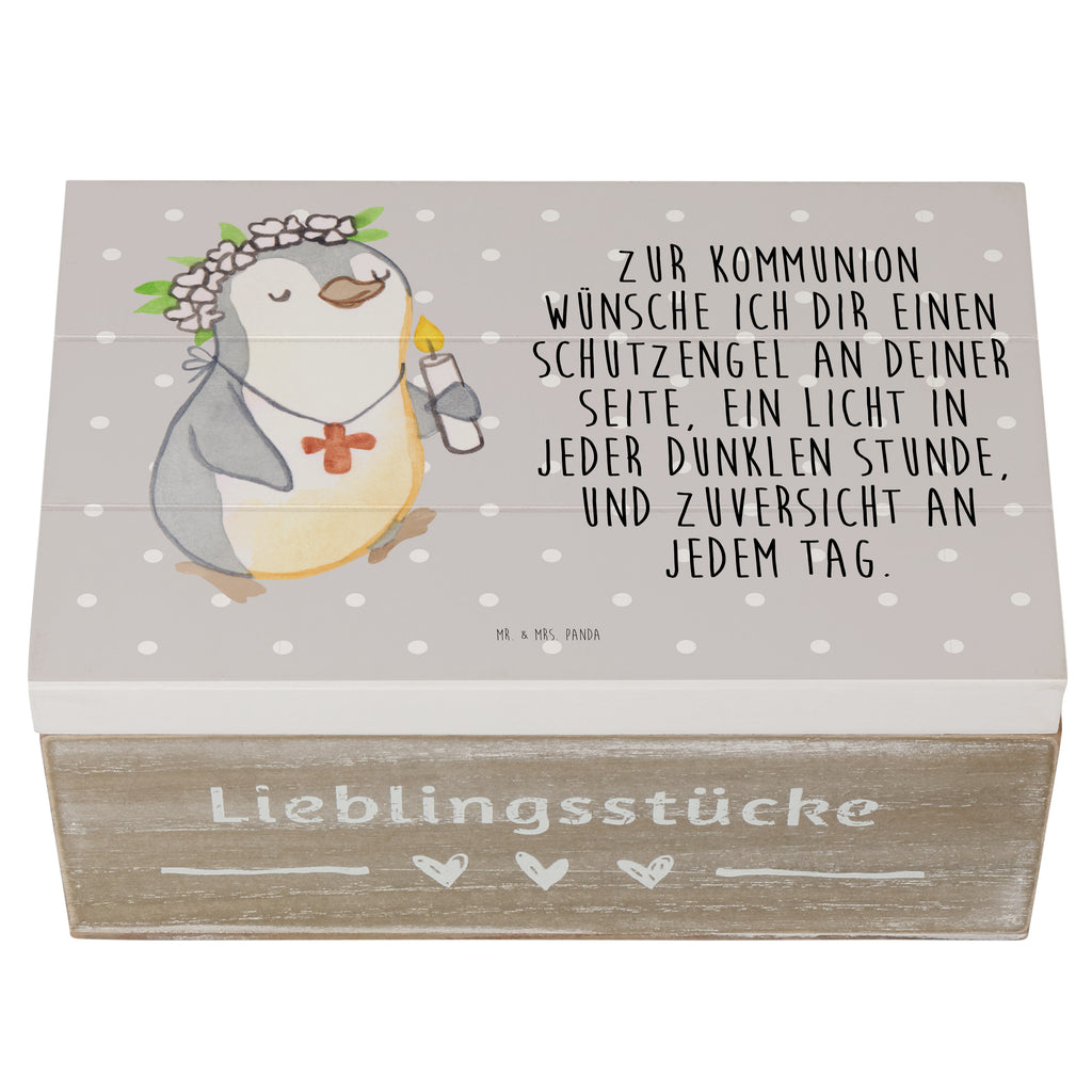 Holzkiste Pinguin Kommunion Mädchen Konfirmation, Konfirmation Geschenk, Gott, Gläubig, Alles Gute Holzkiste, Kiste, Schatzkiste, Truhe, Schatulle, XXL,  Erinnerungsbox, Erinnerungskiste, Dekokiste, Aufbewahrungsbox  Konfirmation, Kommunion, Jugendweihe, Konfirmation Geschenk