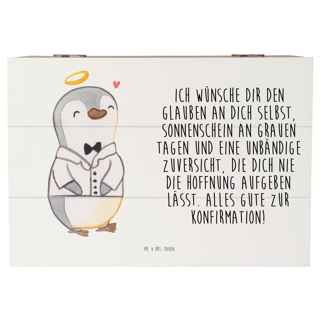 Holzkiste Pinguin Konfirmation Hemd Konfirmation, Konfirmation Geschenk, Sonnenschein, Zuversicht, Vertrauen, Hoffnung Holzkiste, Kiste, Schatzkiste, Truhe, Schatulle, XXL,  Erinnerungsbox, Erinnerungskiste, Dekokiste, Aufbewahrungsbox  Konfirmation, Kommunion, Jugendweihe, Konfirmation Geschenk