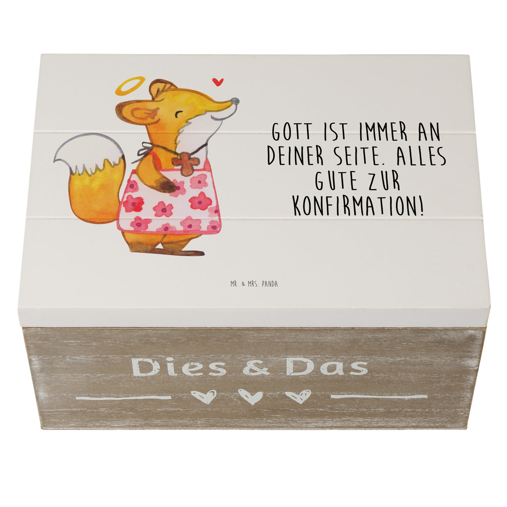 Holzkiste Fuchs Konfirmation Mädchen Holzkiste, Kiste, Schatzkiste, Truhe, Schatulle, XXL, Erinnerungsbox, Erinnerungskiste, Dekokiste, Aufbewahrungsbox, Konfirmation, Kommunion, Jugendweihe, Konfirmation Geschenk, Gott, Gläubig, Alles Gute