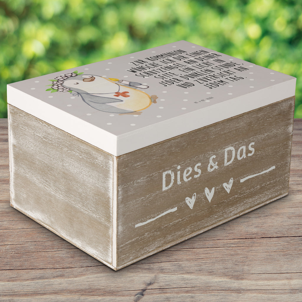 Holzkiste Pinguin Kommunion Mädchen Konfirmation, Konfirmation Geschenk, Gott, Gläubig, Alles Gute Holzkiste, Kiste, Schatzkiste, Truhe, Schatulle, XXL,  Erinnerungsbox, Erinnerungskiste, Dekokiste, Aufbewahrungsbox  Konfirmation, Kommunion, Jugendweihe, Konfirmation Geschenk