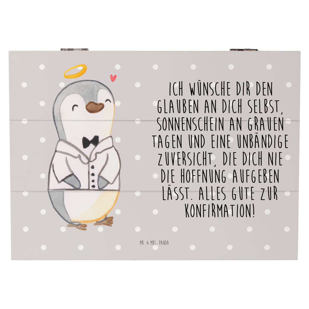 Holzkiste Pinguin Konfirmation Hemd Konfirmation, Konfirmation Geschenk, Sonnenschein, Zuversicht, Vertrauen, Hoffnung Holzkiste, Kiste, Schatzkiste, Truhe, Schatulle, XXL,  Erinnerungsbox, Erinnerungskiste, Dekokiste, Aufbewahrungsbox  Konfirmation, Kommunion, Jugendweihe, Konfirmation Geschenk