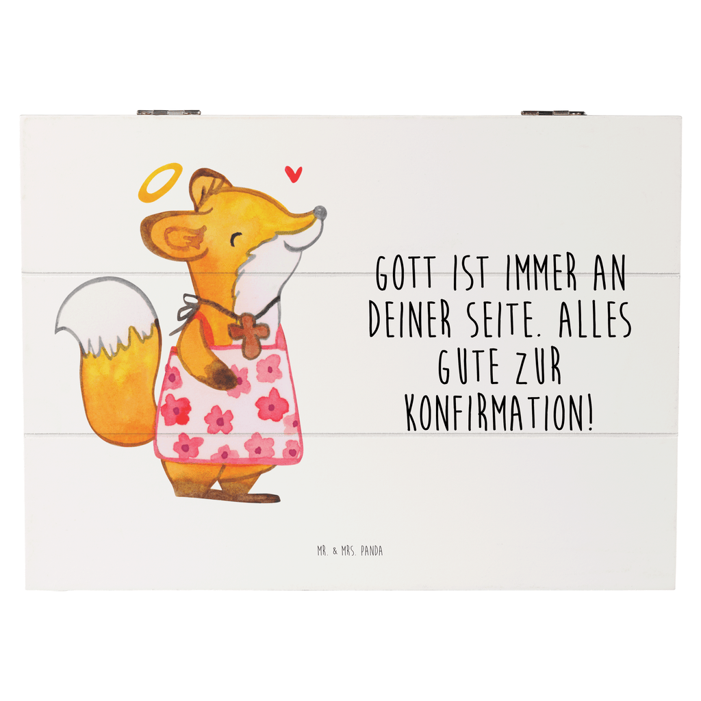 Holzkiste Fuchs Konfirmation Mädchen Holzkiste, Kiste, Schatzkiste, Truhe, Schatulle, XXL, Erinnerungsbox, Erinnerungskiste, Dekokiste, Aufbewahrungsbox, Konfirmation, Kommunion, Jugendweihe, Konfirmation Geschenk, Gott, Gläubig, Alles Gute