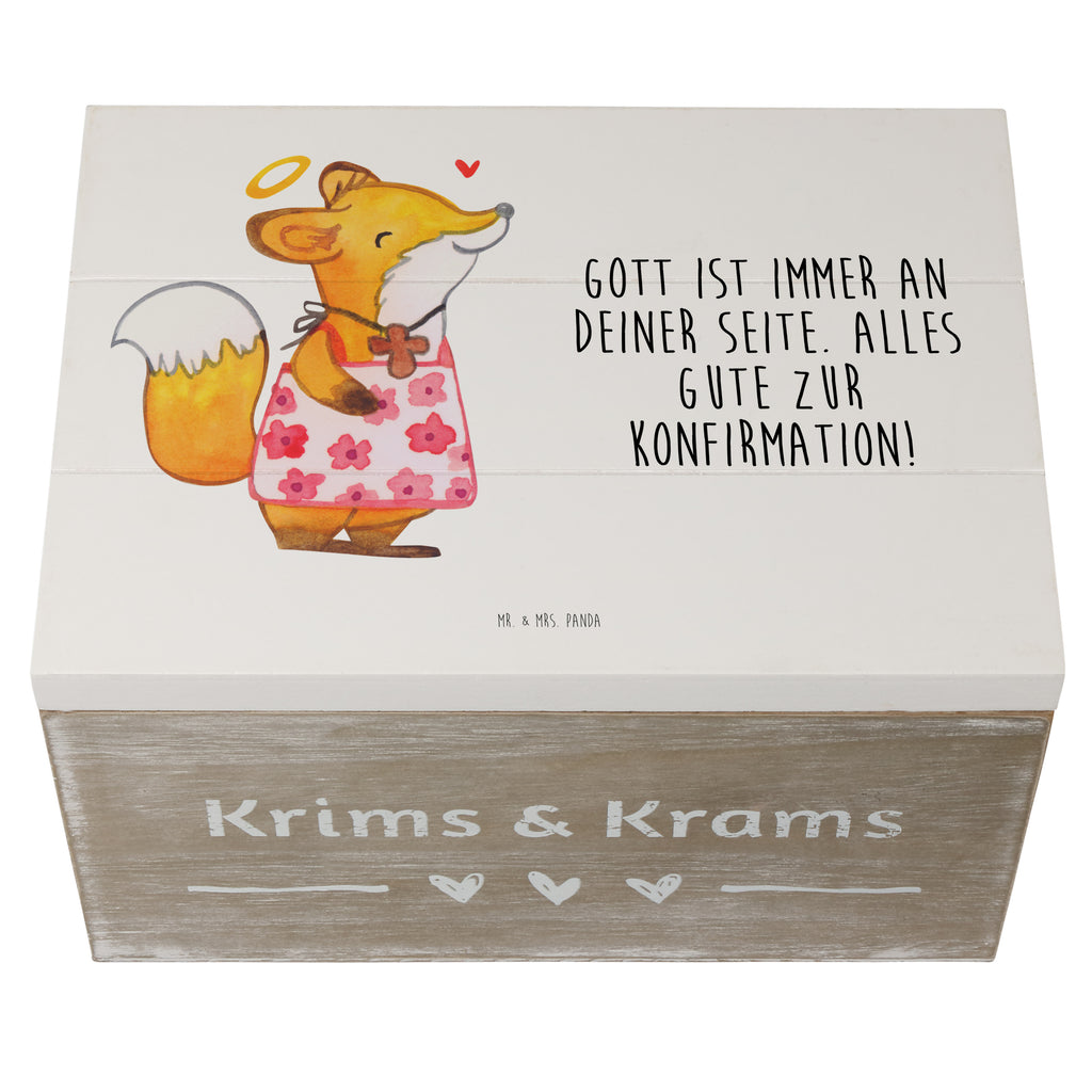 Holzkiste Fuchs Konfirmation Mädchen Holzkiste, Kiste, Schatzkiste, Truhe, Schatulle, XXL, Erinnerungsbox, Erinnerungskiste, Dekokiste, Aufbewahrungsbox, Konfirmation, Kommunion, Jugendweihe, Konfirmation Geschenk, Gott, Gläubig, Alles Gute