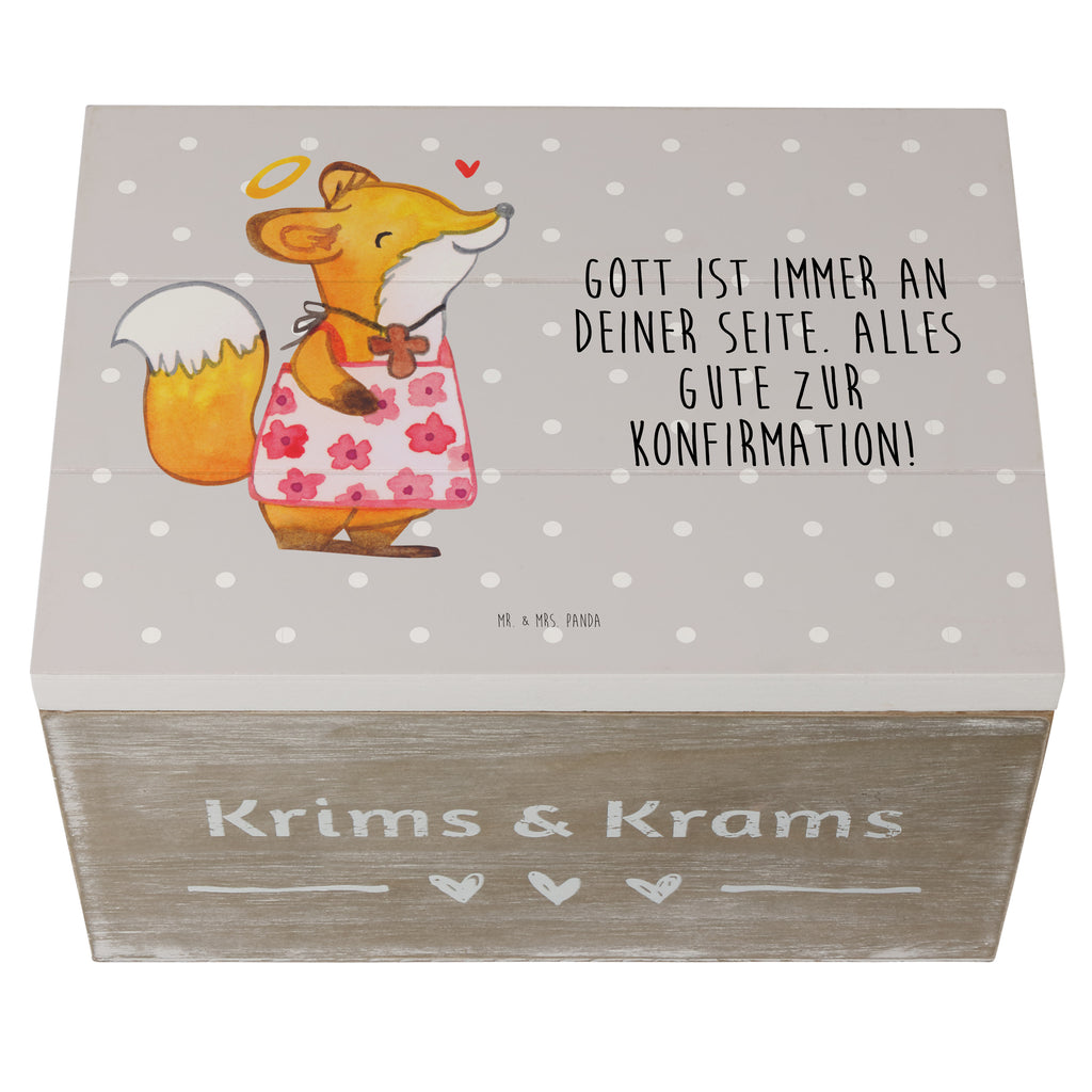 Holzkiste Fuchs Konfirmation Mädchen Holzkiste, Kiste, Schatzkiste, Truhe, Schatulle, XXL, Erinnerungsbox, Erinnerungskiste, Dekokiste, Aufbewahrungsbox, Konfirmation, Kommunion, Jugendweihe, Konfirmation Geschenk, Gott, Gläubig, Alles Gute
