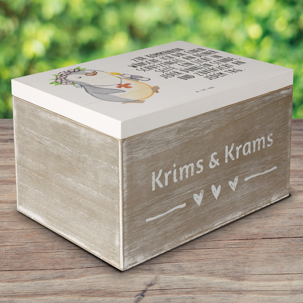 Holzkiste Pinguin Kommunion Mädchen Konfirmation, Konfirmation Geschenk, Gott, Gläubig, Alles Gute Holzkiste, Kiste, Schatzkiste, Truhe, Schatulle, XXL,  Erinnerungsbox, Erinnerungskiste, Dekokiste, Aufbewahrungsbox  Konfirmation, Kommunion, Jugendweihe, Konfirmation Geschenk